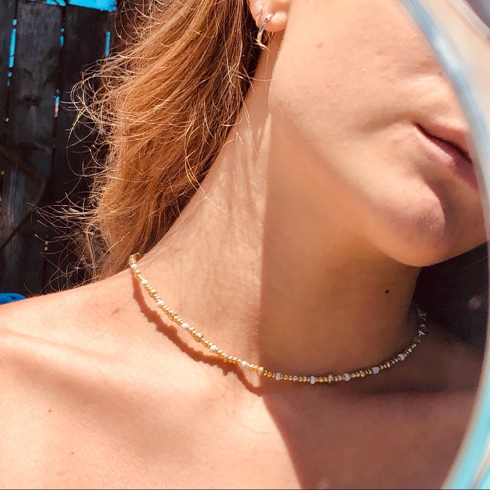 Gold Beaded Choker💛